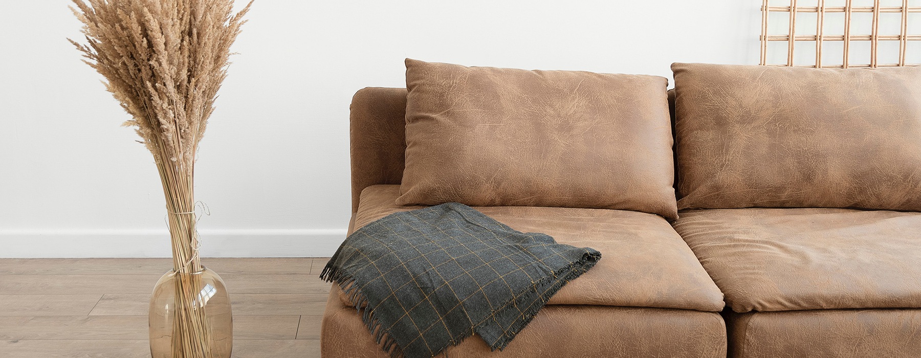 a couch in a bright room